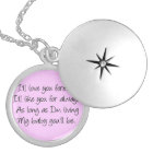 I'll love you forever lockets