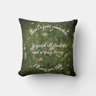 I'll Meet You There Rumi Inspirational Quote Cushion