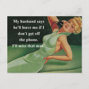 I'll Miss That Man Retro Postcard