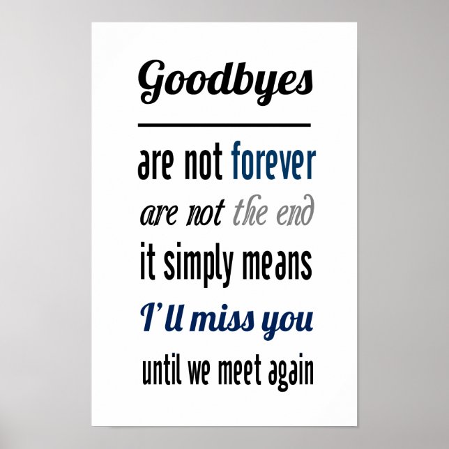 I'll Miss You  (standard picture frame size) Poster (Front)