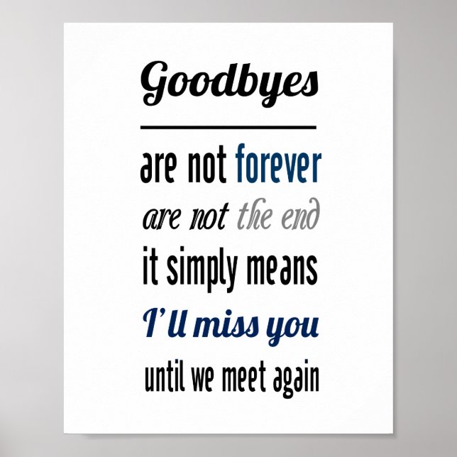 I'll Miss You  (standard picture frame size) Poster (Front)