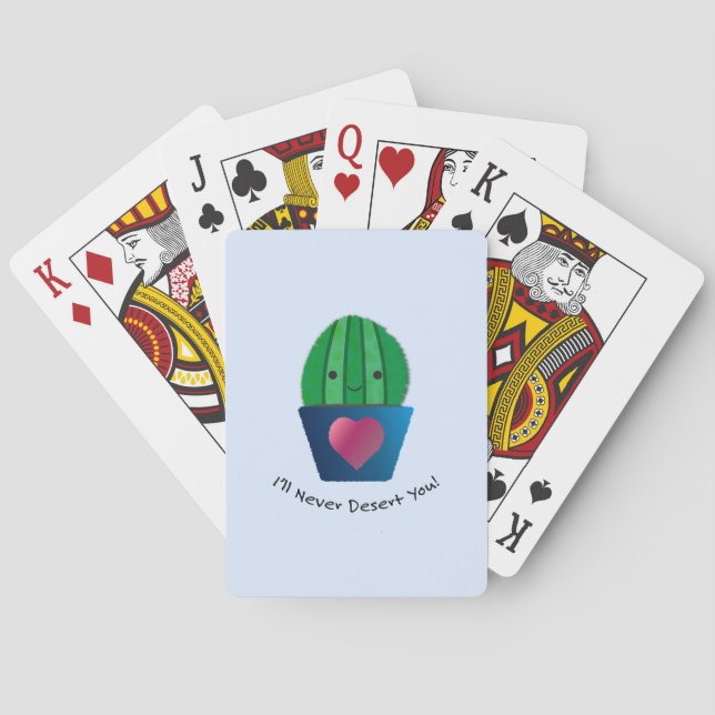 I'll Never Desert You Cactus Playing Cards (Back)