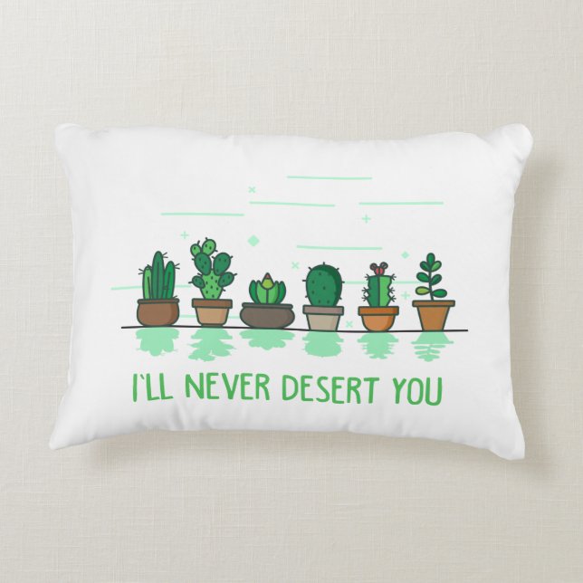 i'll never desert you decorative cushion (Back)