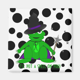 I'll put a spell on you! Magical Frog Magnet