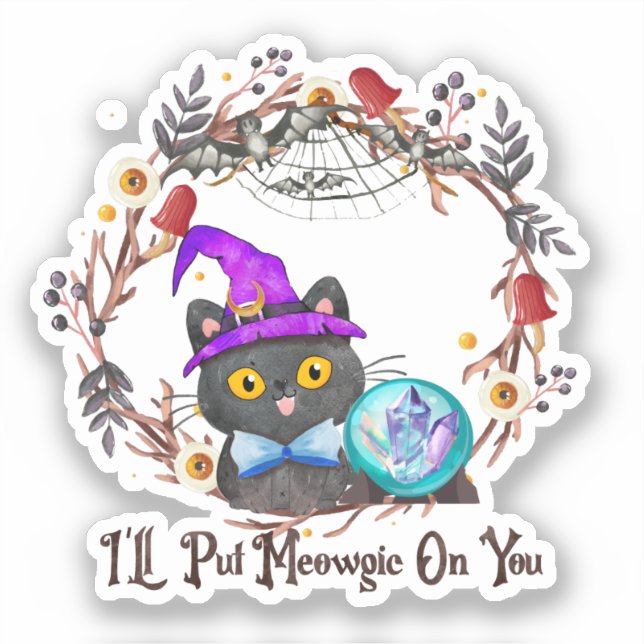 I'll Put Magic On You – Black Witch Cat Halloween  (Front)