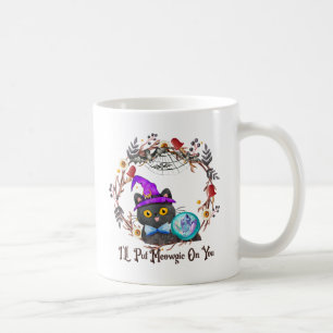 I'll Put Magic On You – Black Witch Cat Halloween Coffee Mug