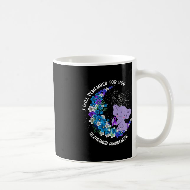 I'll remember for you Alzheimer Awareness Elephant Coffee Mug (Right)