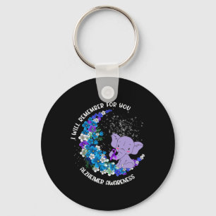 I'll remember for you Alzheimer Awareness Elephant Key Ring