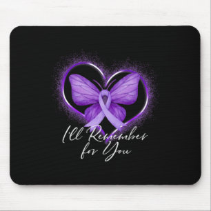 I'll Remember For You Alzheimer's Awareness Purple Mouse Mat
