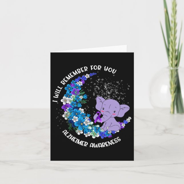 I'll Remember For You Heimerheimer Awareness Eleph Card (Front)
