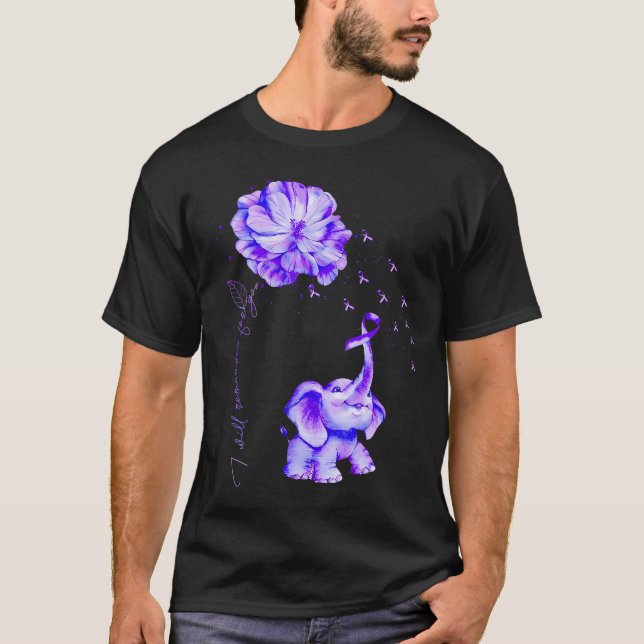 I'Ll Remember For You Purple Elephant Alzheime T-Shirt (Front)