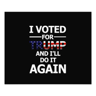 I'll vote for Trump - Dark Photo Print