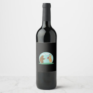 I'll With My Bear Hands Oh Deer Funny Creative Sty Wine Label