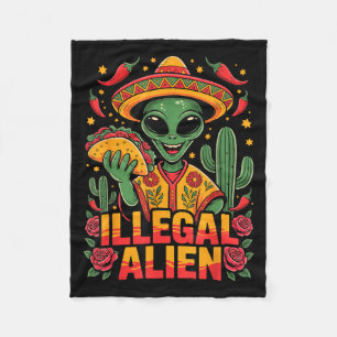 Illegal alien fleece blanket