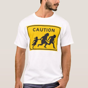 Illegal Aliens Crossing Highway Sign T-Shirt
