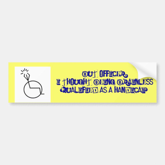 Illegal use of Handicapped parking space Bumper Sticker (Front)