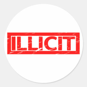 Illicit Stamp Classic Round Sticker
