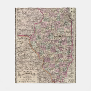 Illinois 10 fleece blanket