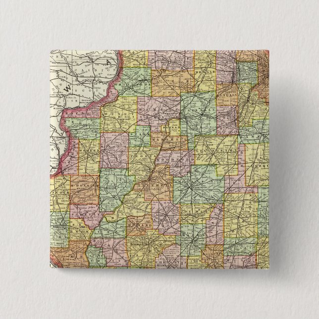 Illinois 15 Cm Square Badge (Front)