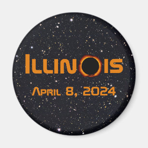 Illinois 2024 Total Solar Eclipse Magnet