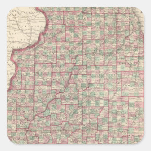Illinois 3 square sticker