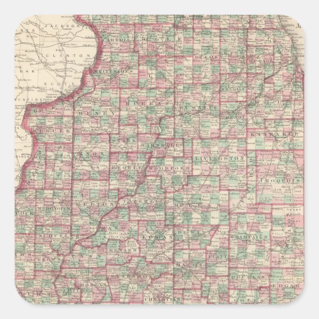 Illinois 3 square sticker (Front)