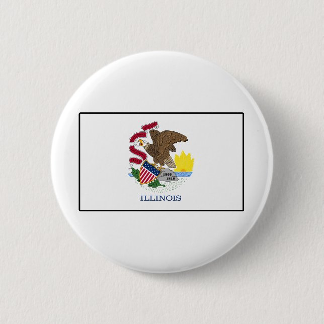 Illinois 6 Cm Round Badge (Front)