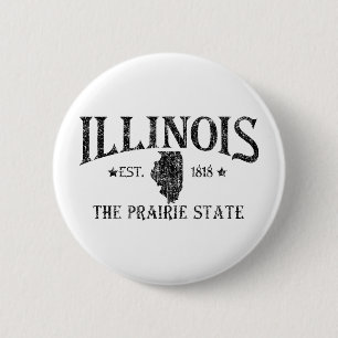 Illinois 6 Cm Round Badge