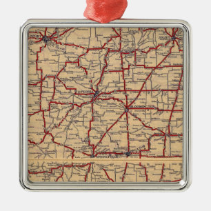 Illinois 8 metal tree decoration