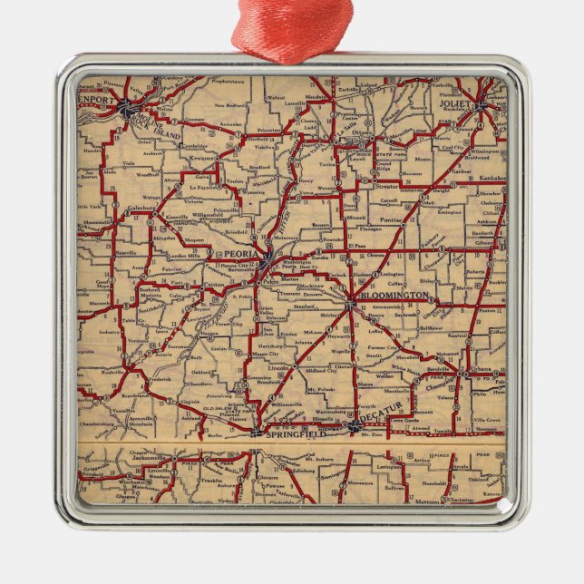 Illinois 8 metal tree decoration (Front)