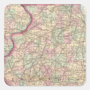 Illinois 9 square sticker