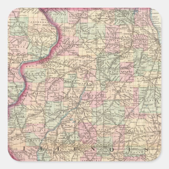 Illinois 9 square sticker (Front)