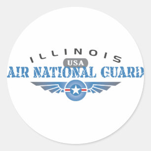 Illinois Air National Guard - USA Classic Round Sticker