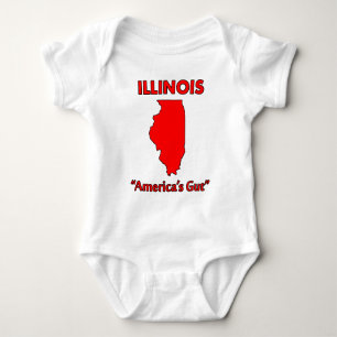 Illinois - America's Gut Baby Bodysuit