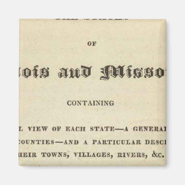 Illinois and Missouri 2 Magnet (Front)