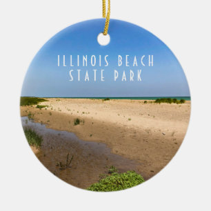 Illinois Beach State Park Ceramic Tree Decoration