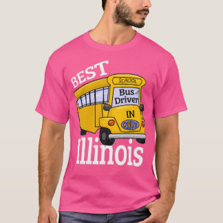 Illinois Best School Bus Driver T-Shirt