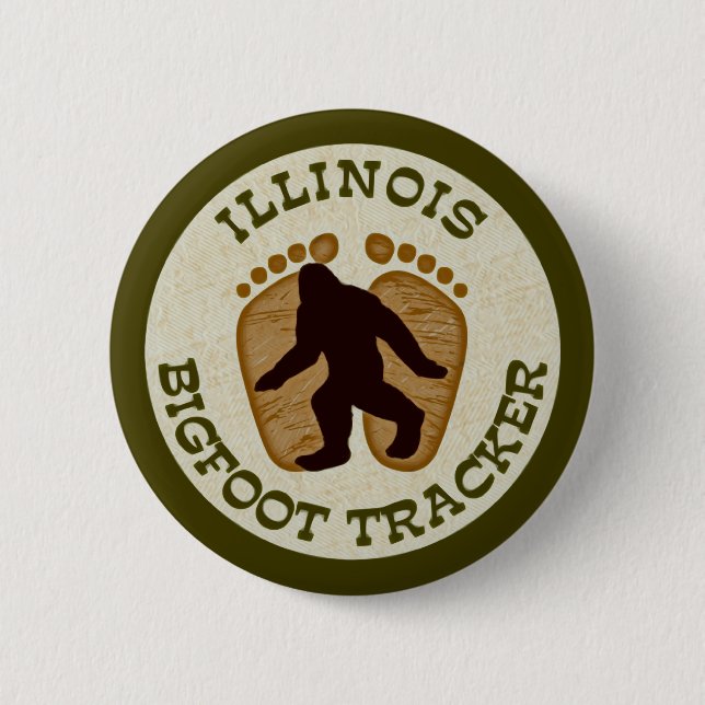 Illinois Bigfoot Tracker 6 Cm Round Badge (Front)