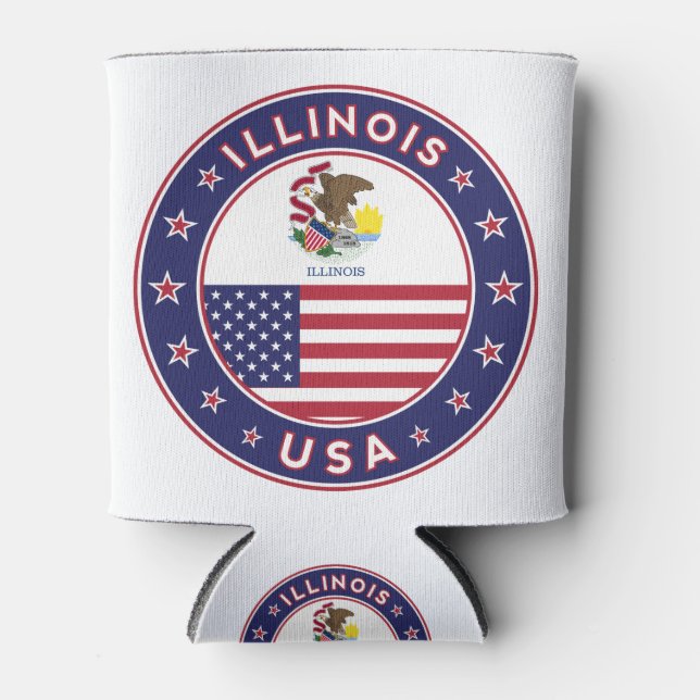 Illinois Can Cooler (Front)