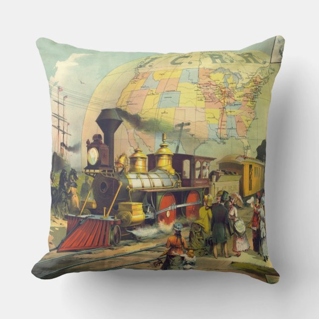 Illinois Central Railroad 1882 Cushion (Front)