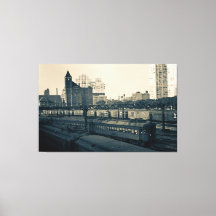 Illinois Central Railroad Buildings Train Chicago