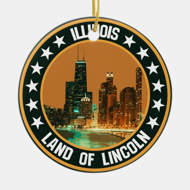 Illinois                                           ceramic tree decoration (Front)