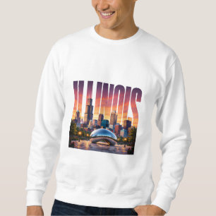 Illinois Chicago Skyline Lakefront City Adventure Sweatshirt