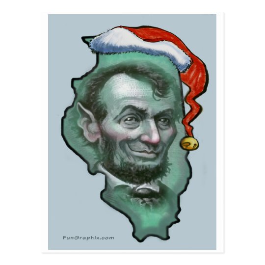 Illinois Christmas Postcard