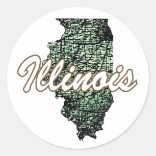 Illinois Classic Round Sticker