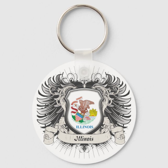 Illinois Crest Key Ring (Front)