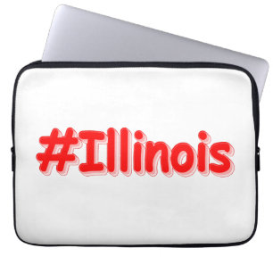 "#Illinois " Cute Design. Buy Now Laptop Sleeve
