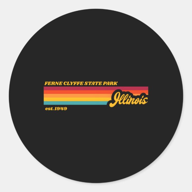 Illinois Ferne Clyffe State Park Classic Round Sticker (Front)