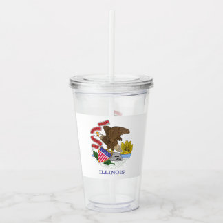 Illinois Flag Acrylic Tumbler