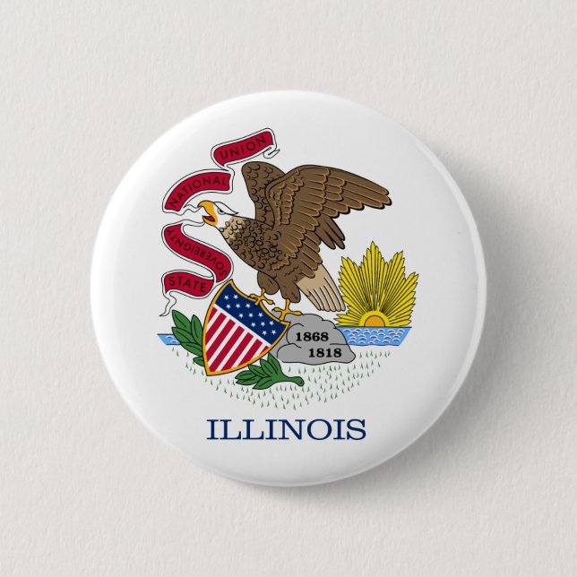 Illinois Flag Button (Front)